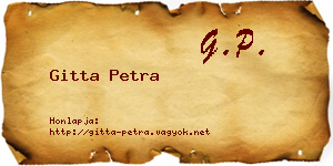 Gitta Petra névjegykártya